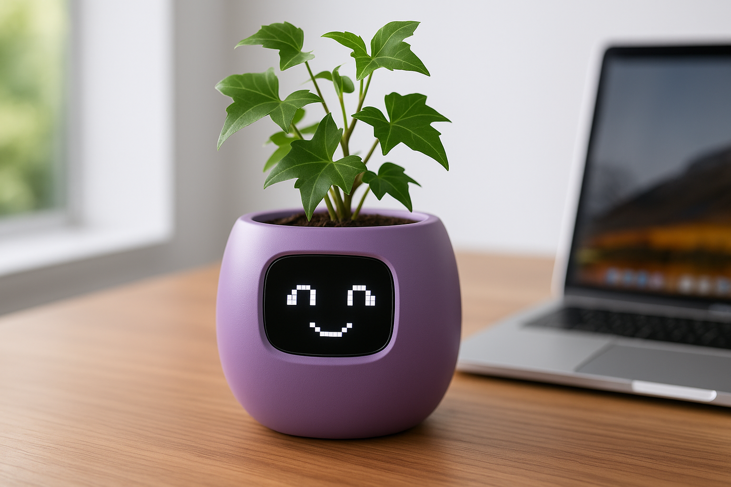 Pot de Fleurs Intelligent à Émotions – Tuya Ivy Connecté, Réactif & Ultra Mignon