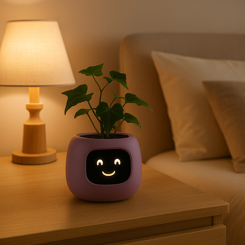 Pot de Fleurs Intelligent à Émotions – Tuya Ivy Connecté, Réactif & Ultra Mignon