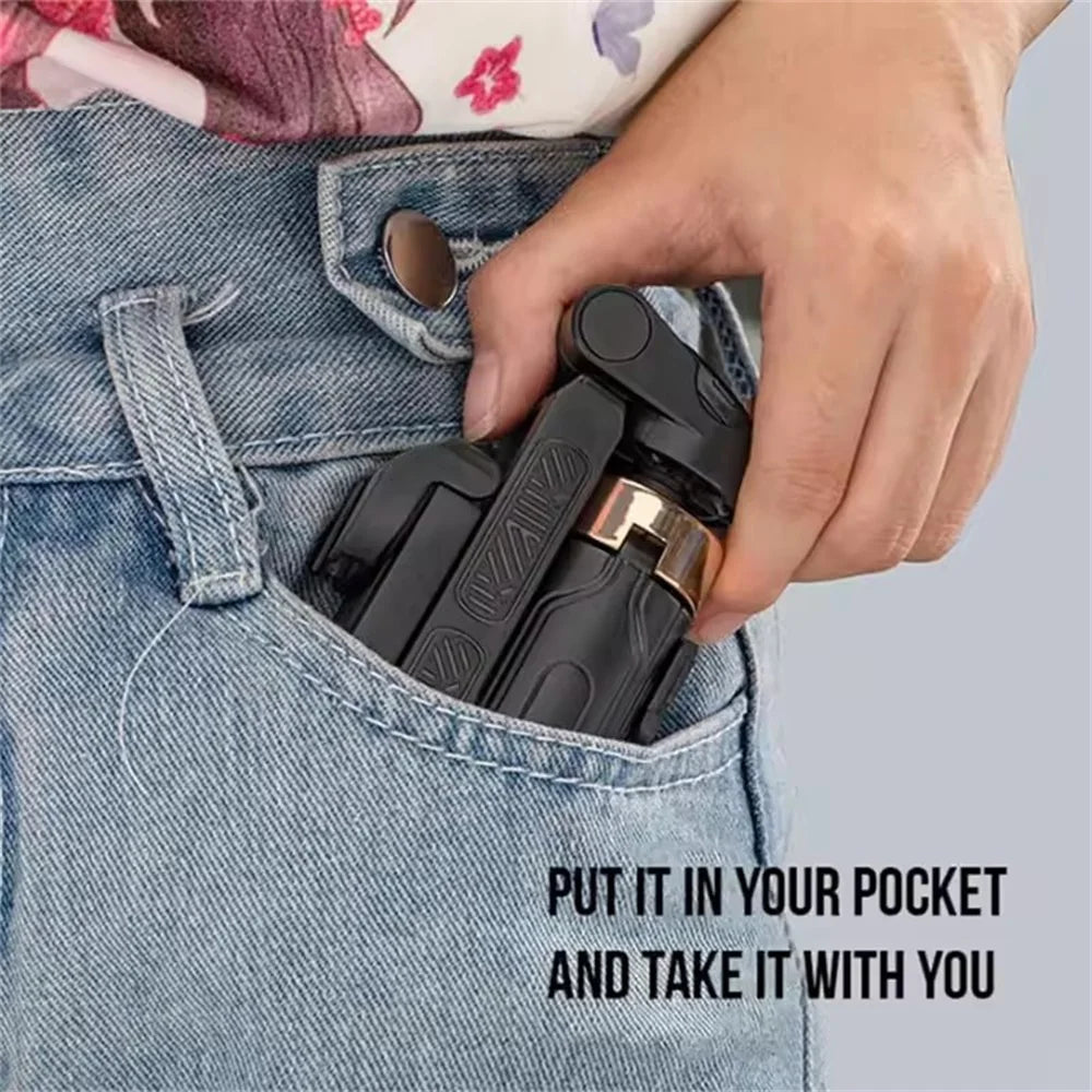 PocketFlex 2025 – Mini Trépied Télescopique & Stabilisateur de Poche avec Télécommande Bluetooth