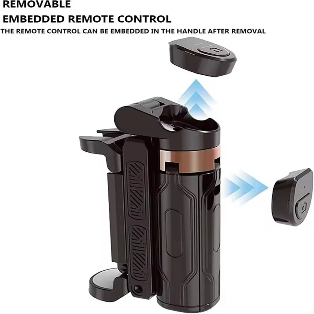 PocketFlex 2025 – Mini Trépied Télescopique & Stabilisateur de Poche avec Télécommande Bluetooth
