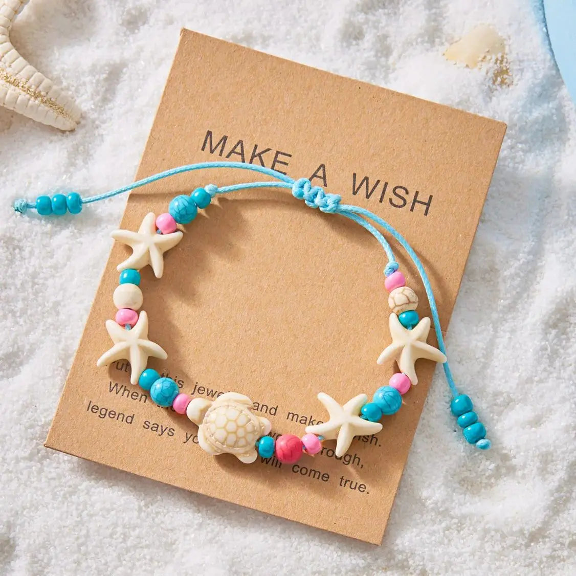 Bracelet Coquillage Bohème – Fait main, réglable, édition été 2025