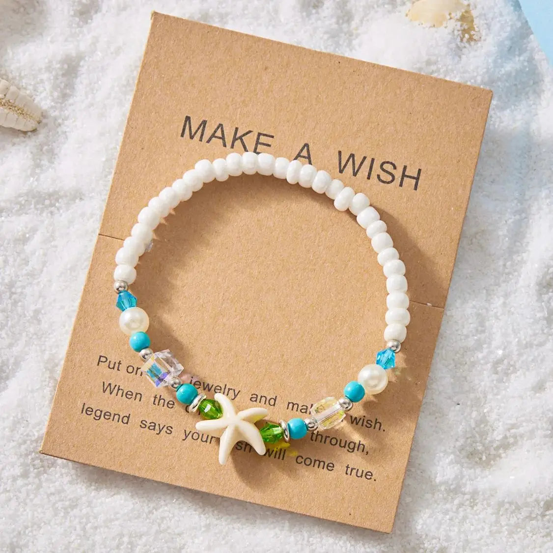 Bracelet Coquillage Bohème – Fait main, réglable, édition été 2025