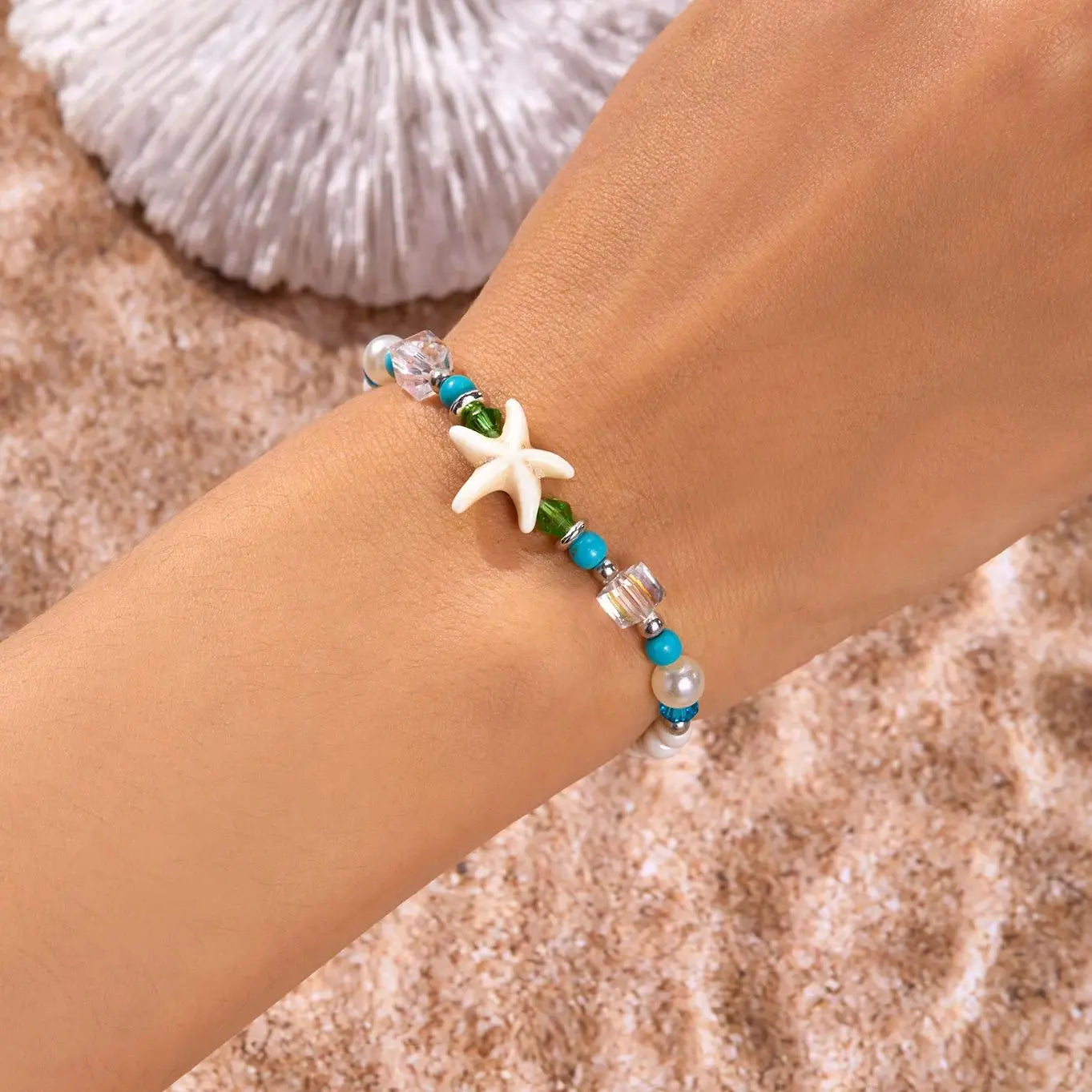 Bracelet Coquillage Bohème – Fait main, réglable, édition été 2025